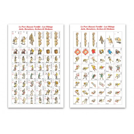 Guiscard : 2 planches de pions Vikings