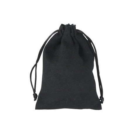 Bourse velours noir - int. satin or