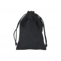 Bourse velours noir, int. satin or