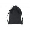 Bourse velours noir, int. satin or