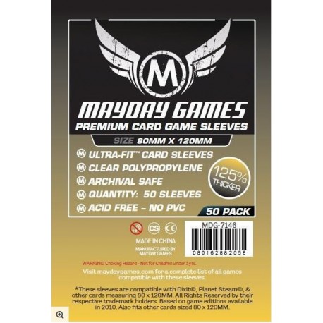 Premium Magnum Gold Sleeves - 80x120mm (x50)