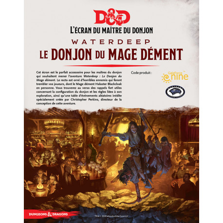 D&D 5 - Screen Waterdeep : Le Donjon du Mage Dément