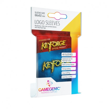 Keyforge : 40 blue logo sleeves