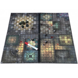 Double-livre plateau de jeu modulaire - Dungeon Book of Battle Mats