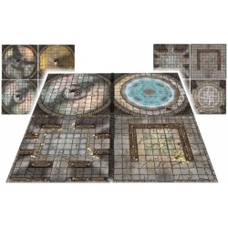 Double-livre plateau de jeu modulaire - Dungeon Book of Battle Mats