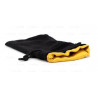 Petite bourse velours noir, int. satin or