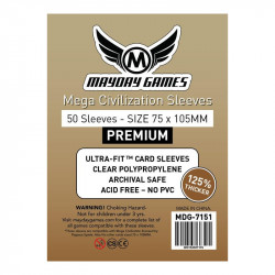 Mega Civilization Sleeves Premium (75x105mm x50)