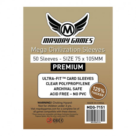 Mega Civilization Sleeves Premium (75x105mm)