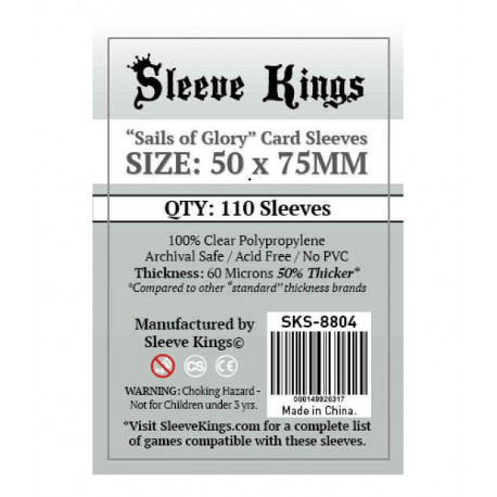 Protège-cartes Sails of Glory Sleeve Kings 50x75 mm (110)