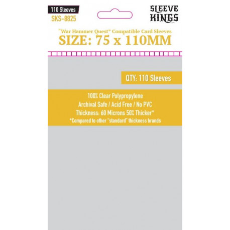 Protège carte Sleeve Kings Warhammer Quest 75x110mm (110)