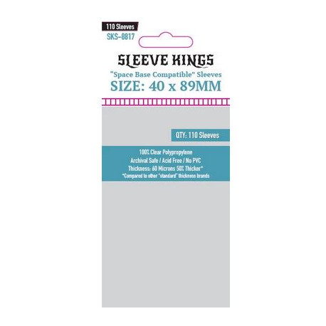 Protège-cartes Sleeve Kings Space Base 40x89 mm (110)