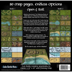 Double-livre plateau de jeu modulaire - Wilderness Books of Battle Mats