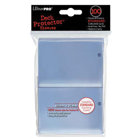 100 protèges cartes Standard 66x91mm ULTRA PRO Transparent