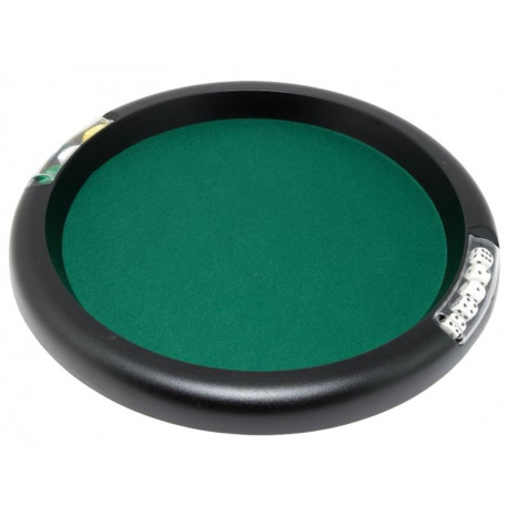 Piste de dés ronde 33cm - 5 dés Yams - 21 jetons