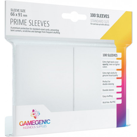 Gamegenic : 100 Sleeves Prime Standard 66x91mm