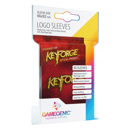 Keyforge : 40 red logo sleeves