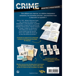 Acheter Crime Book : Meurtre a Hollywood - 404 Éditions - Agorajeux