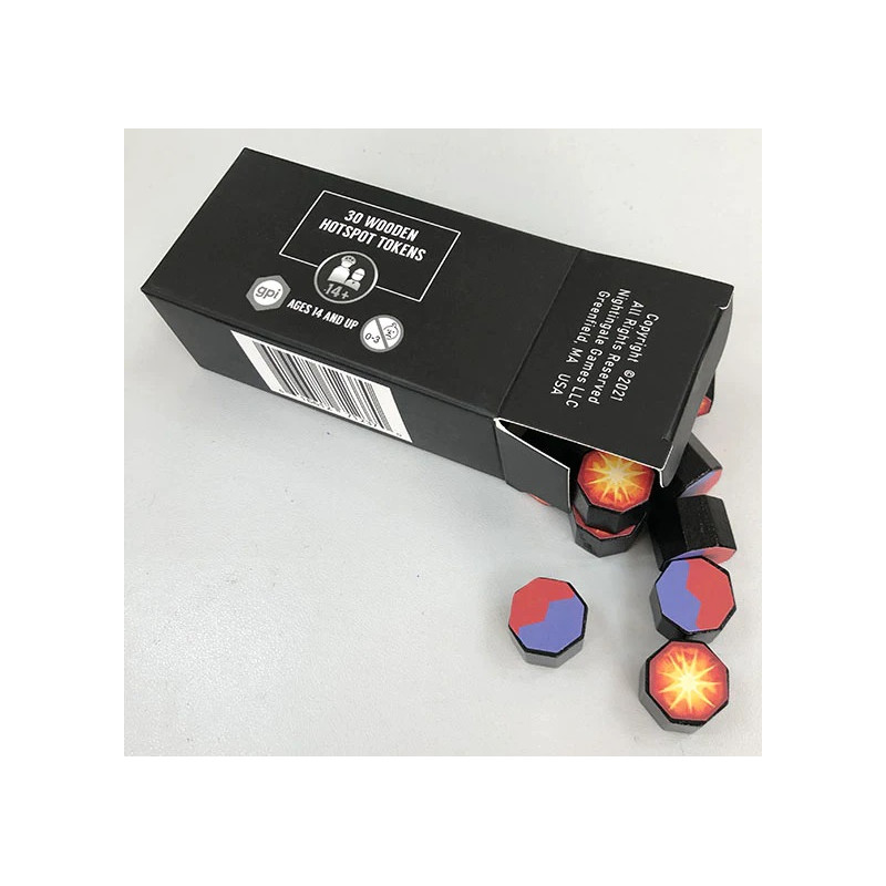 WAR ROOM: jetons Hotspot en bois (lot de 30)