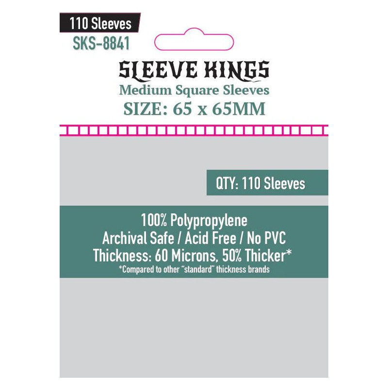Protège-cartes Sleeve Kings 65x65 mm (110)