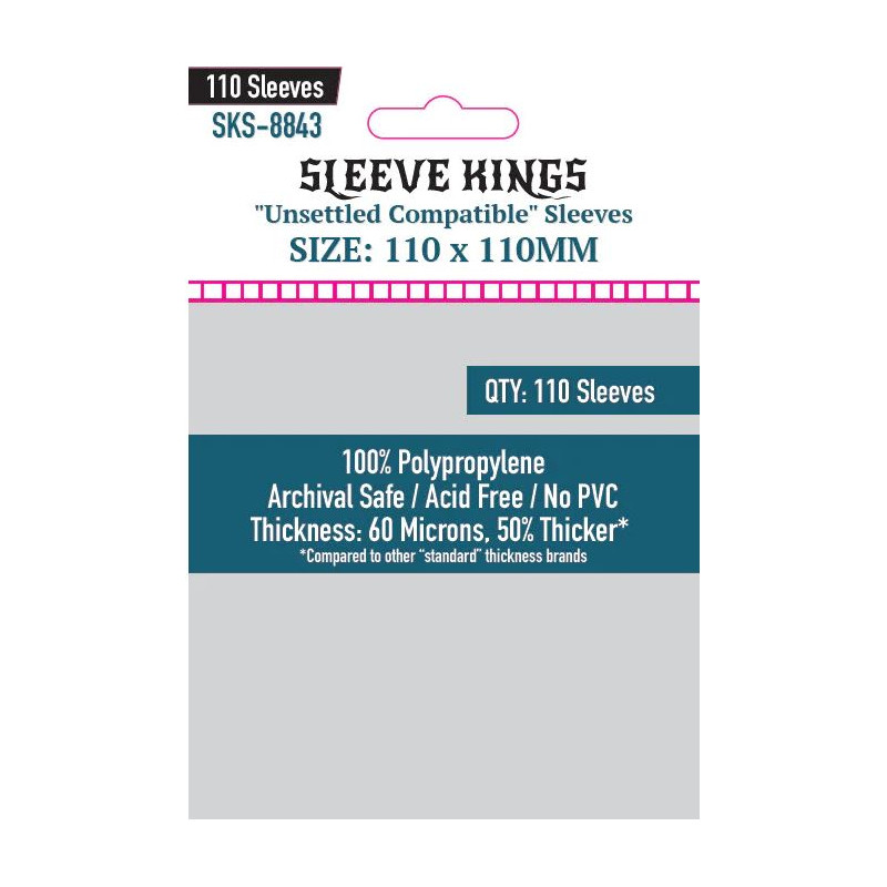 Protège-cartes Sleeve Kings 110x110 mm (110)