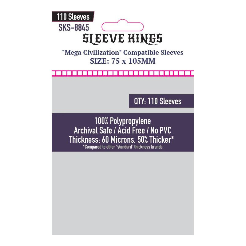 Protège-cartes Sleeve Kings 75x105mm (110)