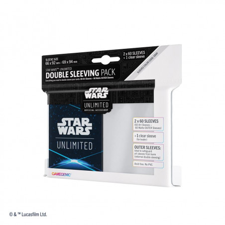 Star Wars Unlimited Sleeves Double Pack Space Blue - Agorajeux
