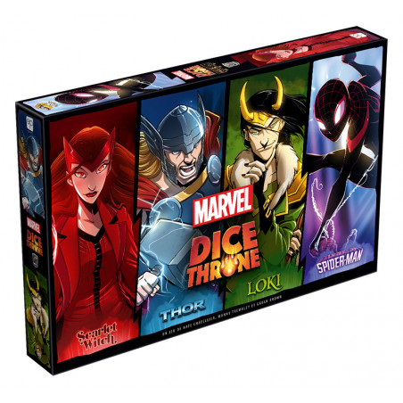 Marvel Dice Throne - Scarlet Witch, Thor, Loki, Spider-Man Agorajeux