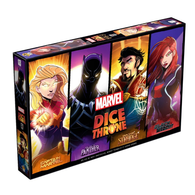 Marvel Dice Throne - Black Panther, Captain Marvel, Black Widow, Dr Strange