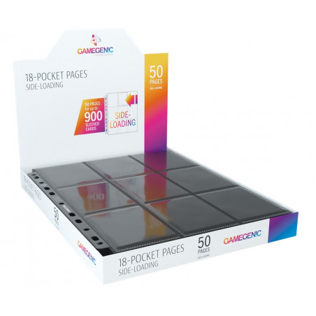 50 feuilles sideloading 18 cartes - Noir - Gamegenic - Agorajeux