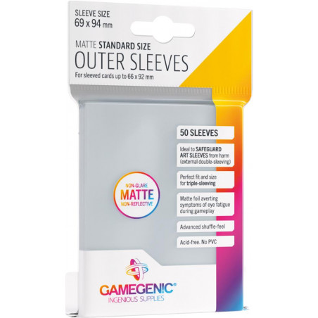 Gamegenic : Outer Sleeves Matte Standard Size - Agorajeux