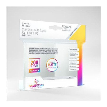 Acheter Gamegenic : 200 Sleeves Matte Standard 66x91mm - Agorajeux