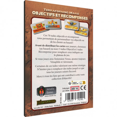 Terraforming Mars : Objectifs et Récompenses - Intrafin - Agorajeux