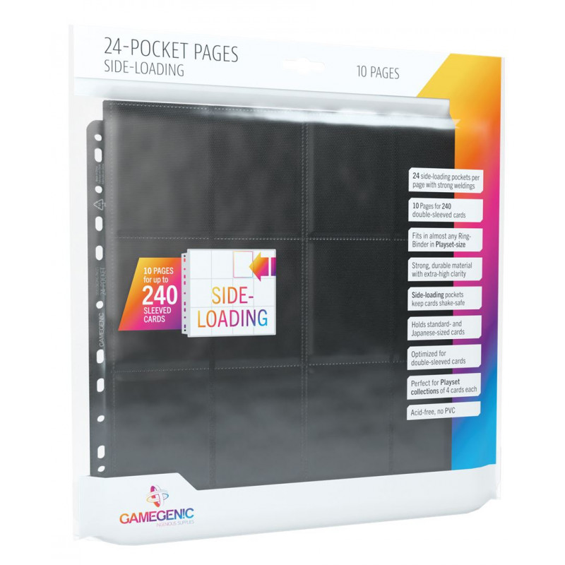10 Pages 24 Pocket Sideloading Black