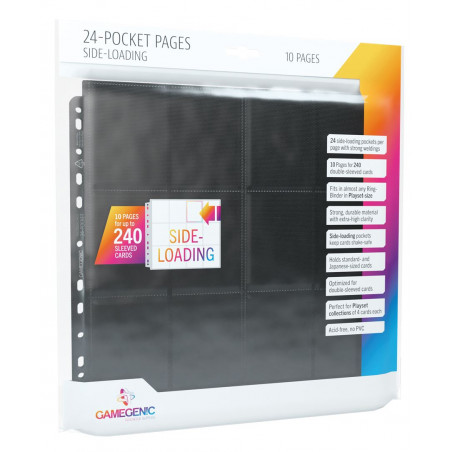 10 Pages 24 Pocket Sideloading Black - Gamegenic - Agorajeux