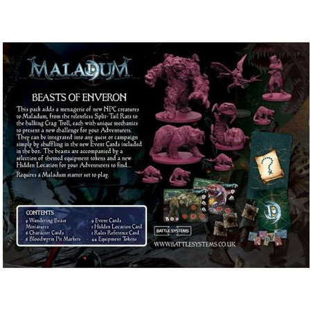 Maladum Dungeons of Enveron - Beasts of Enveron - Agorajeux