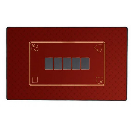 Tapis de Poker Rouge néoprène 60 x 100 cm - Boutique Agorajeux