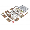 Figurines et plateau de Zombicide: White Death dans la cité de Wintergrad