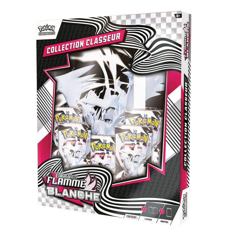 pack portfolio 5 boosters pokemon ev10.5 Flamme Blanche