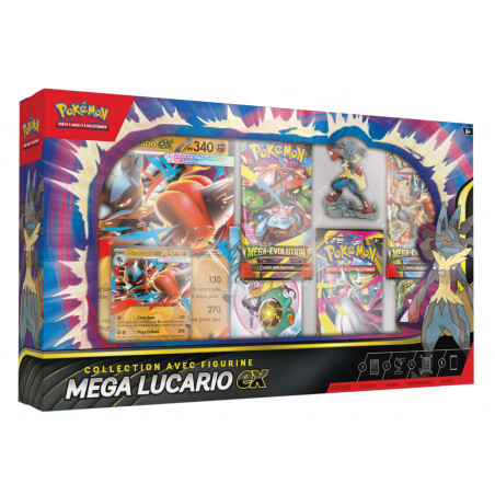 Coffret Pokémon avec figurine Mega Lucario ex