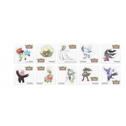 Autocollants contenus dans la Pokéball d'octobre 2025.