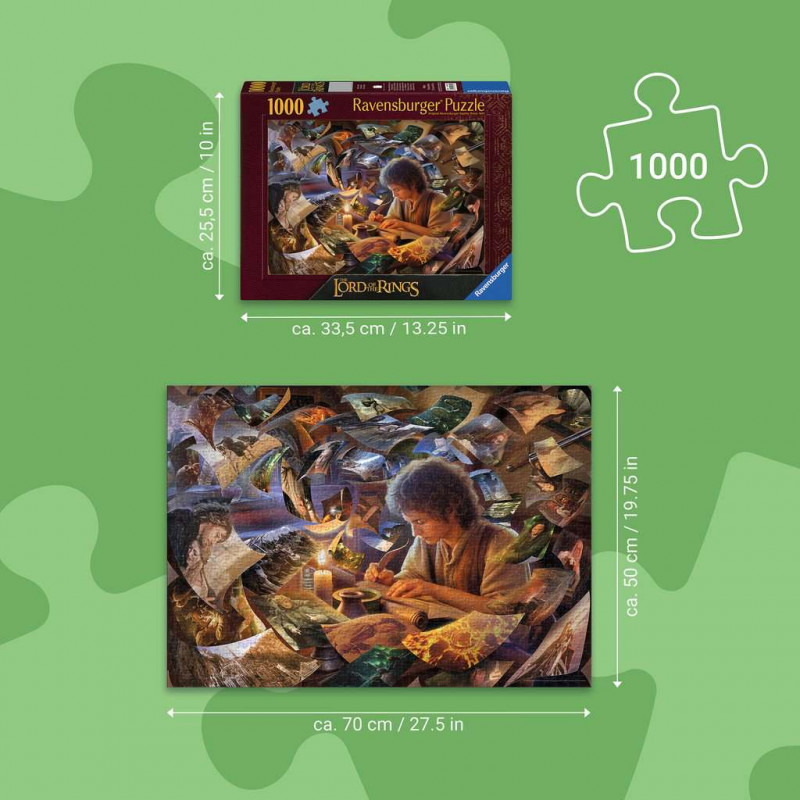 Puzzle Le Voyage de Frodon : Le Seigneur des Anneaux - 1000 pièces