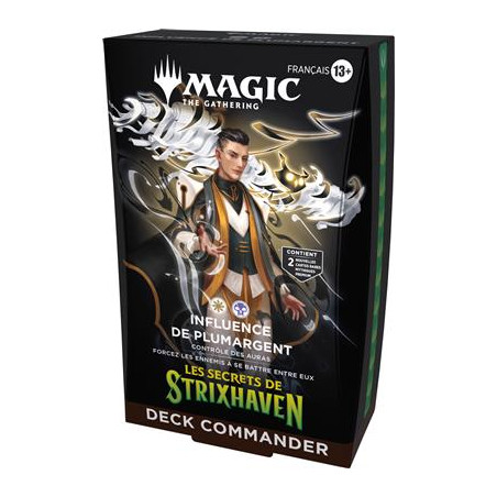 Boite de jeu : MTG : Les secrets de Strixhaven - Deck Commander - Influence de Plumargent