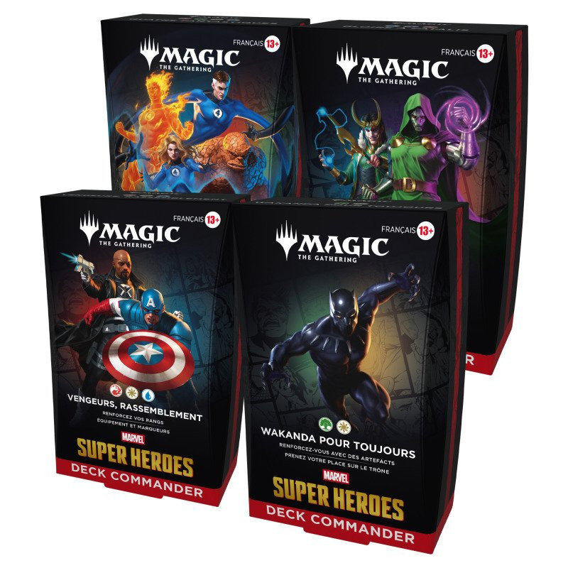 MTG : Marvel Super Heroes - lot des 4 Deck Commander (FR)