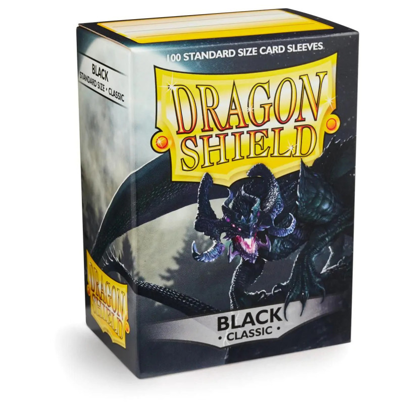 100 Protège cartes Dragon Shield Black 63x88mm