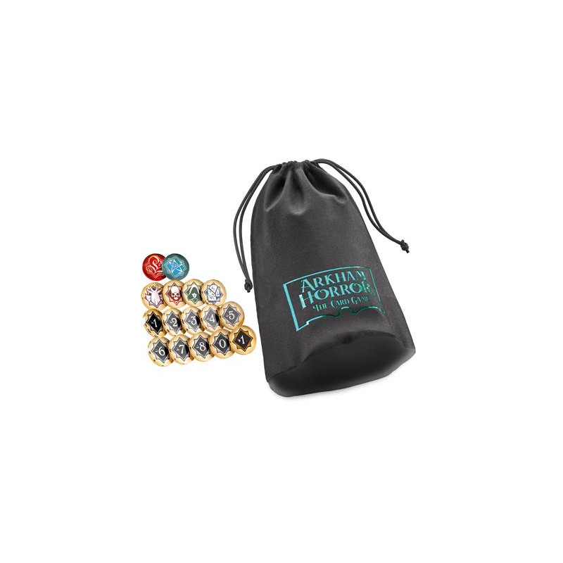 Arkham JCE Chaos Tokens + Token Bag