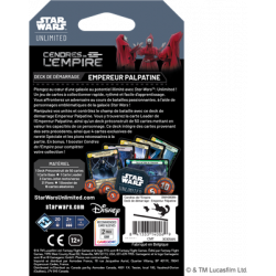 SW Unlimited: Deck de démarrage set 8 Cendres de l'Empire - Empereur Palpatine | Fantasy Flight Games | Agorajeux