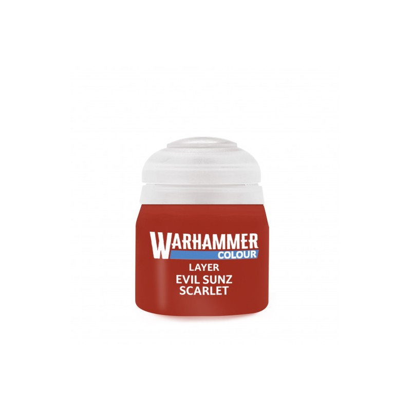 Warhammer colour : Pot de peinture Layer - Evil Sunz Scarlet