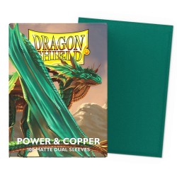 Dragon Shield Standard Dual Sleeves: Power & Copper [Matte] (100 Sleeves) | Arcane Tinmen | Agorajeux