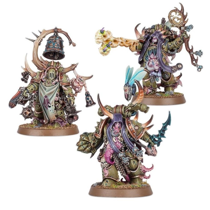 Chaos - Death Guard : Essaimeur Répugnant, Délabreur Délétère et Champion Marine de la Peste