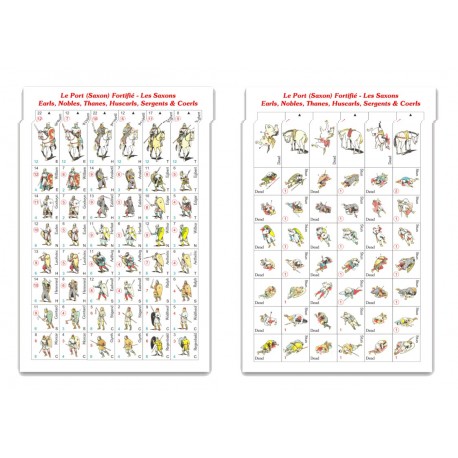 Guiscard - Diex Aïe : 3 planches de pions saxons